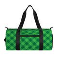 Irish Green Buffalo Plaid Print Gym Bag