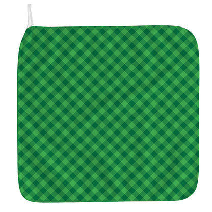 Irish Green Buffalo Plaid Print Hand Towel