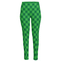 Irish Green Buffalo Plaid Print High-Waisted Pocket Leggings