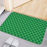 Irish Green Buffalo Plaid Print Indoor Door Mat