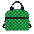 Irish Green Buffalo Plaid Print Insulated Lunch Bag