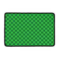 Irish Green Buffalo Plaid Print Kitchen Mat