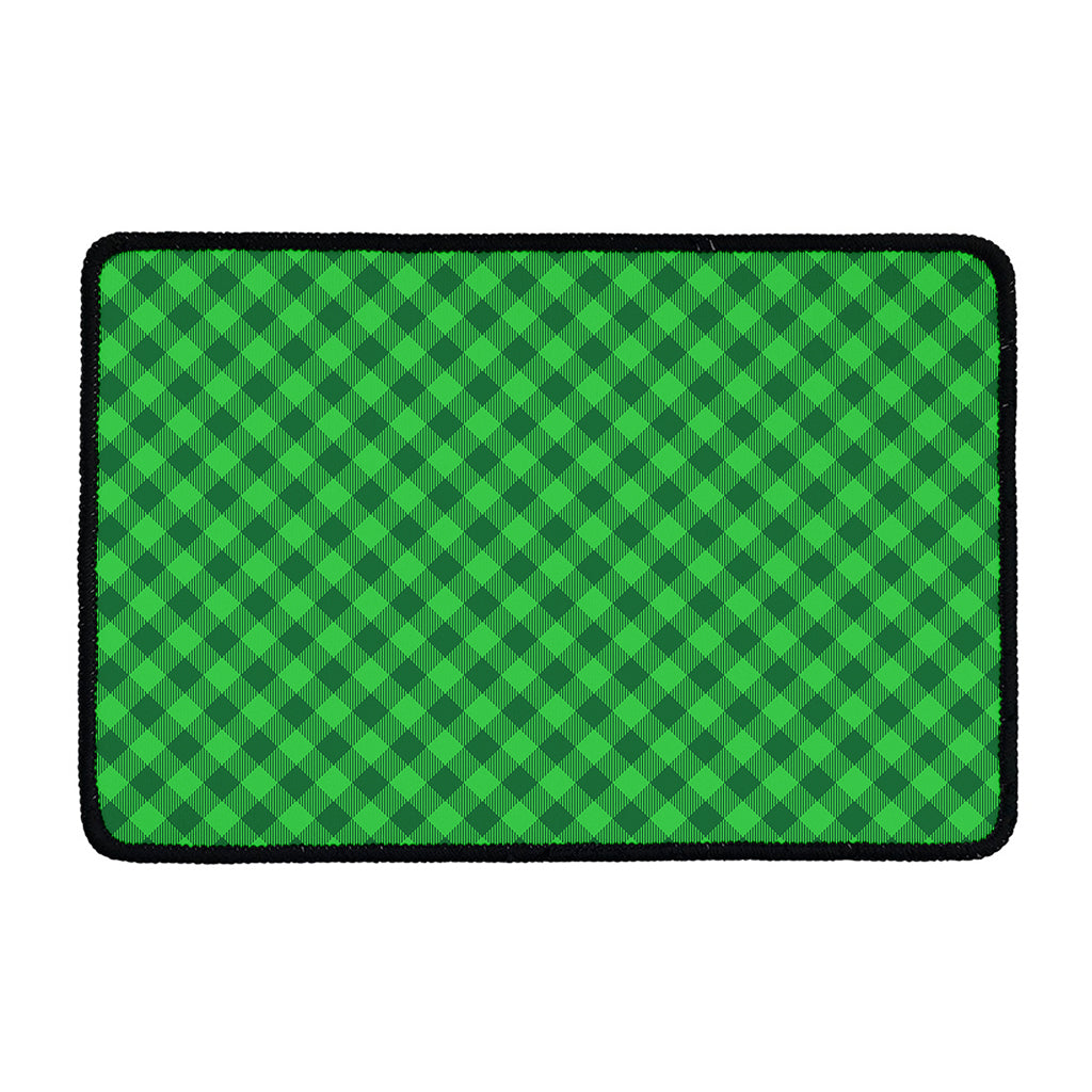 Irish Green Buffalo Plaid Print Kitchen Mat