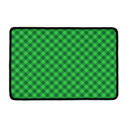Irish Green Buffalo Plaid Print Kitchen Mat