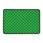 Irish Green Buffalo Plaid Print Kitchen Mat