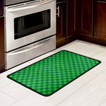 Irish Green Buffalo Plaid Print Kitchen Mat