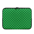 Irish Green Buffalo Plaid Print Laptop Sleeve