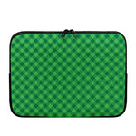 Irish Green Buffalo Plaid Print Laptop Sleeve