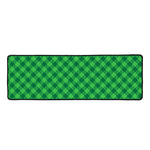 Irish Green Buffalo Plaid Print Long Kitchen Mat