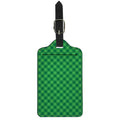 Irish Green Buffalo Plaid Print Luggage Tag