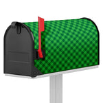Irish Green Buffalo Plaid Print Mailbox Cover