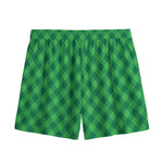 Irish Green Buffalo Plaid Print Mesh Shorts