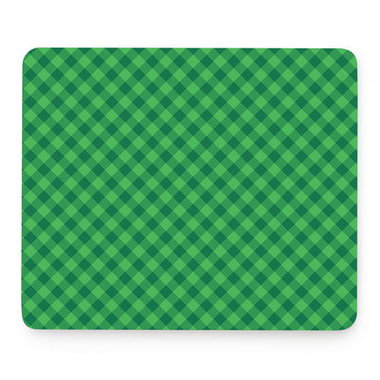 Irish Green Buffalo Plaid Print Mouse Pad