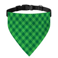 Irish Green Buffalo Plaid Print Over The Collar Dog Bandana