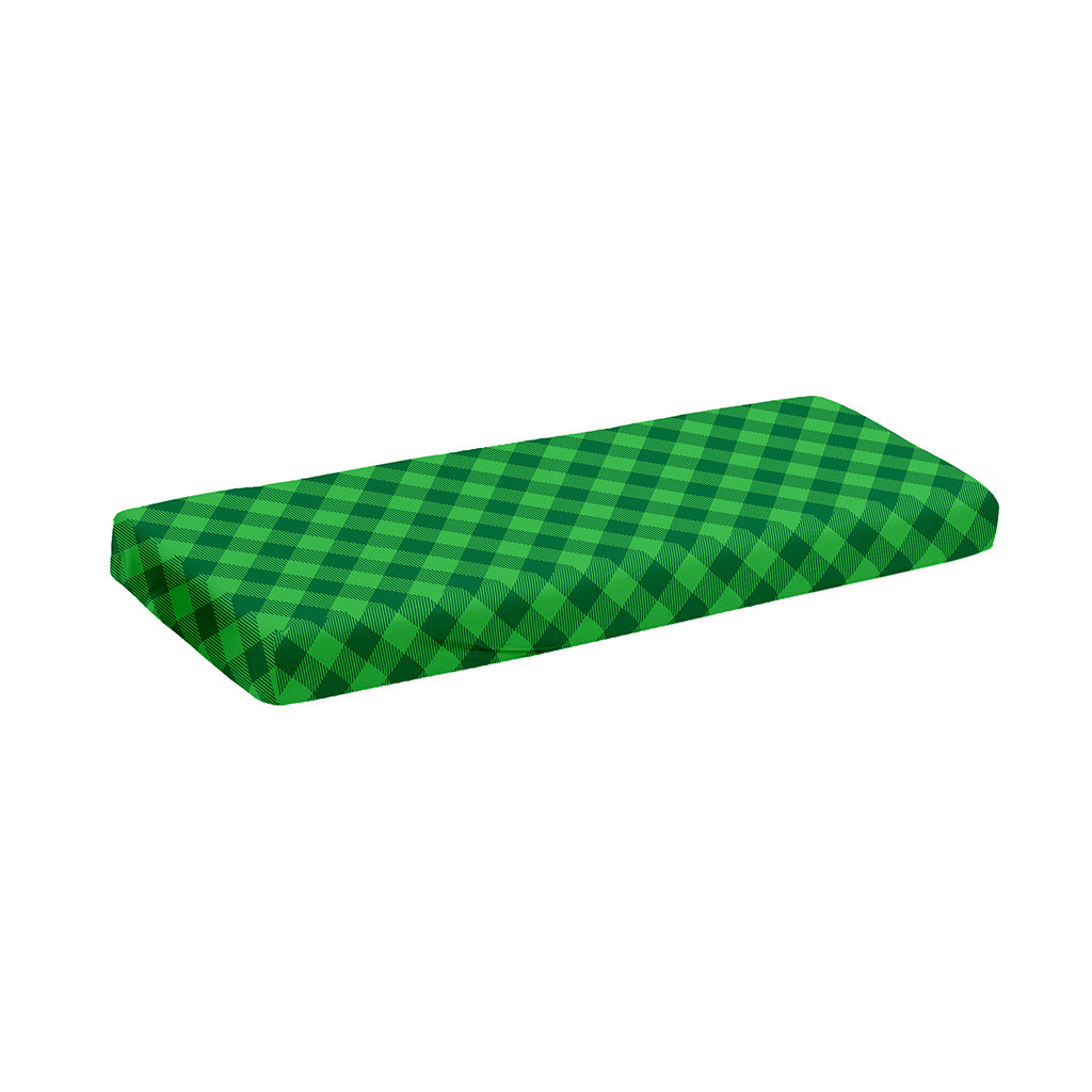 Irish Green Buffalo Plaid Print Piano Keyboard Cover
