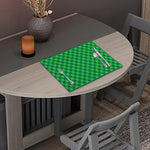Irish Green Buffalo Plaid Print Placemat