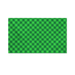Irish Green Buffalo Plaid Print Polyester Flag