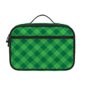 Irish Green Buffalo Plaid Print Portable Lunch Bag