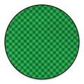 Irish Green Buffalo Plaid Print Round Floor Mat