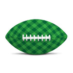 Irish Green Buffalo Plaid Print Rugby Ball