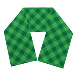 Irish Green Buffalo Plaid Print Scarf