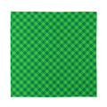 Irish Green Buffalo Plaid Print Silk Bandana