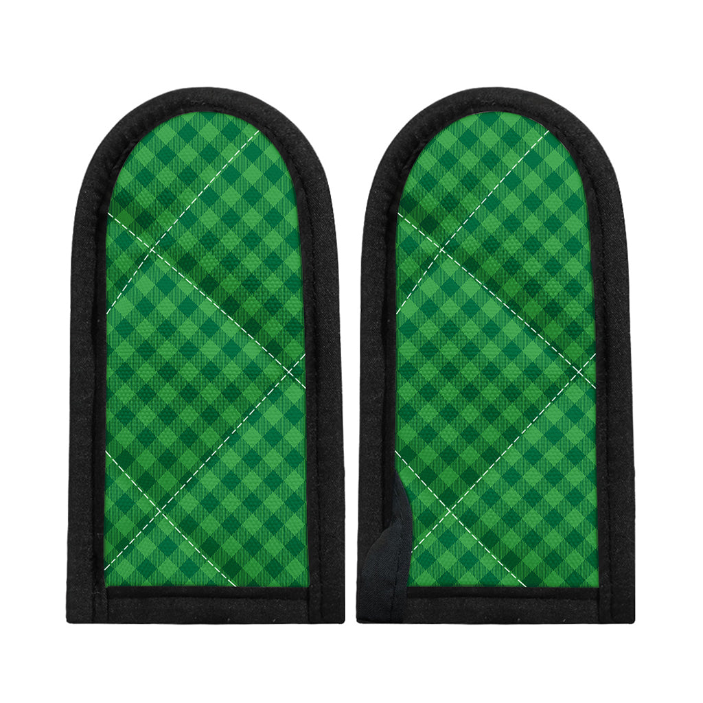Irish Green Buffalo Plaid Print Skillet Handle Cover