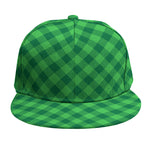 Irish Green Buffalo Plaid Print Snapback Cap