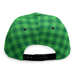 Irish Green Buffalo Plaid Print Snapback Cap