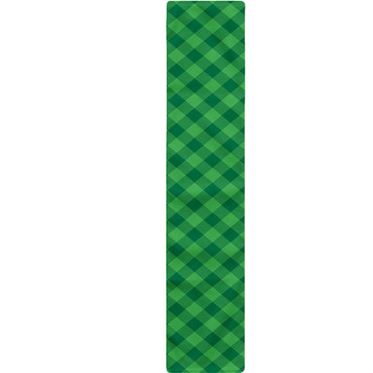 Irish Green Buffalo Plaid Print Table Runner