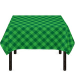 Irish Green Buffalo Plaid Print Tablecloth