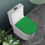 Irish Green Buffalo Plaid Print Toilet Lid Cover