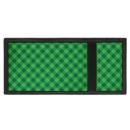 Irish Green Buffalo Plaid Print Trifold Wallet