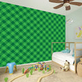 Irish Green Buffalo Plaid Print Wall Sticker