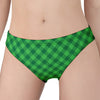 Irish Green Buffalo Plaid Print Women's Panties