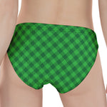 Irish Green Buffalo Plaid Print Women's Panties