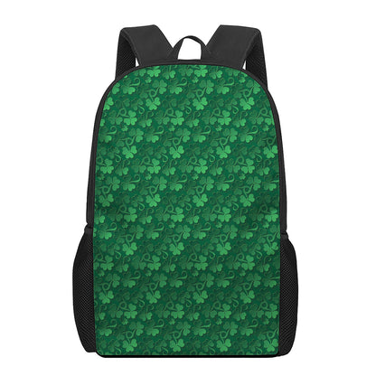 Irish Leaf St. Patrick's Day Print 17 Inch Backpack