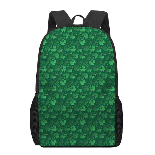 Irish Leaf St. Patrick's Day Print 17 Inch Backpack