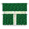 Irish Leaf St. Patrick's Day Print 3 Piece Kitchen Curtains