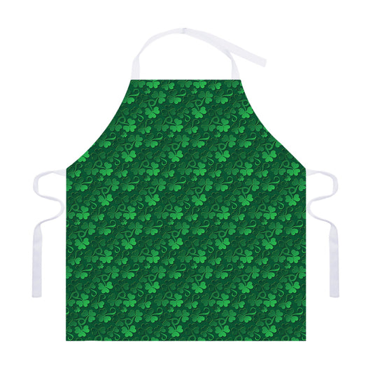 Irish Leaf St. Patrick's Day Print Adjustable Apron