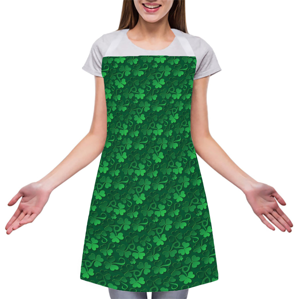 Irish Leaf St. Patrick's Day Print Adjustable Apron
