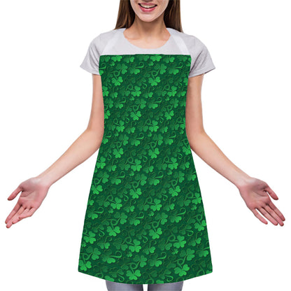 Irish Leaf St. Patrick's Day Print Adjustable Apron
