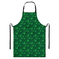 Irish Leaf St. Patrick's Day Print Bib Apron With Pocket