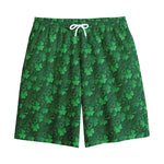 Irish Leaf St. Patrick's Day Print Cotton Shorts