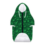 Irish Leaf St. Patrick's Day Print Dog Zip Up Hoodie