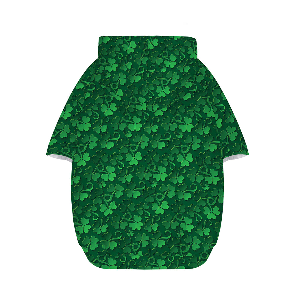 Irish Leaf St. Patrick's Day Print Dog Zip Up Hoodie