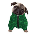 Irish Leaf St. Patrick's Day Print Dog Zip Up Jacket