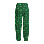 Irish Leaf St. Patrick's Day Print Fleece Lined Knit Pants