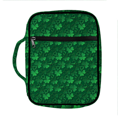 Irish Leaf St. Patrick's Day Print Front Pocket Bible Bag