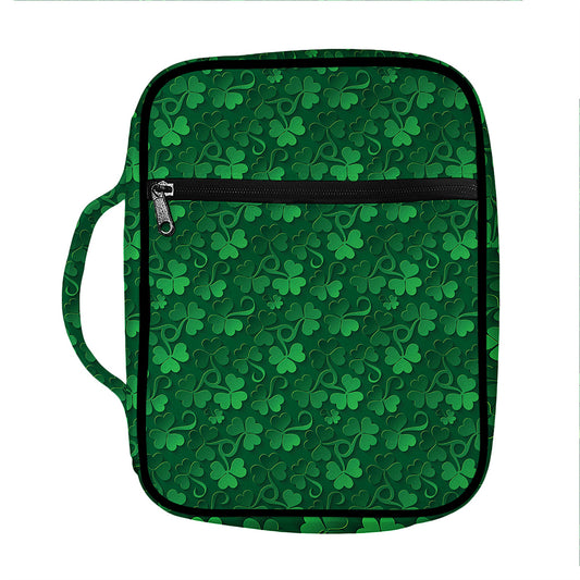 Irish Leaf St. Patrick's Day Print Front Pocket Bible Bag